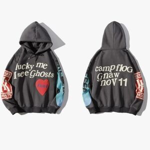 NWOT Lucky Me Graphic Hoodie Hip Street Rapper Causal Unisex Couple Sweatshirt